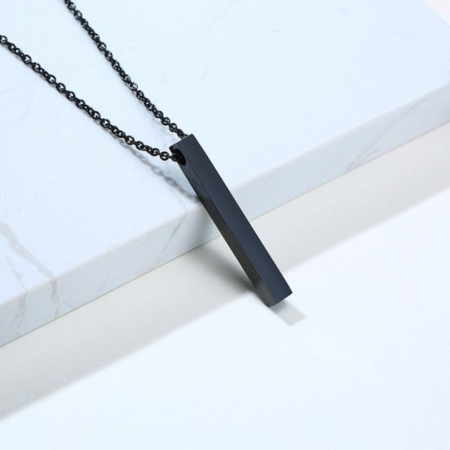  Minimalist Bar Necklace, Simple Horizontal Bar