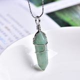 1PC Natural Crystal Mineral Ornament Amethyst Crystal Point Pendant