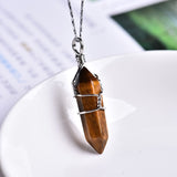 1PC Natural Crystal Mineral Ornament Amethyst Crystal Point Pendant