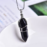 1PC Natural Crystal Mineral Ornament Amethyst Crystal Point Pendant