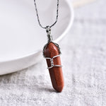 1PC Natural Crystal Mineral Ornament Amethyst Crystal Point Pendant