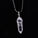 1PC Natural Crystal Mineral Ornament Amethyst Crystal Point Pendant