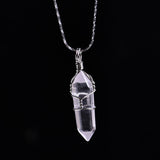 1PC Natural Crystal Mineral Ornament Amethyst Crystal Point Pendant