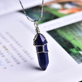 1PC Natural Crystal Mineral Ornament Amethyst Crystal Point Pendant