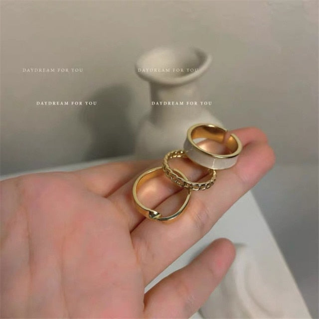 7pcs/set Fashion Holographic Ring For Women For Daily Decoration