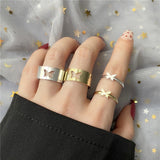 Punk Hiphop Geometric Butterfly Rings
