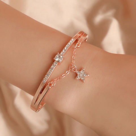 Luxury Famous Brand Jewelry Rose Gold Stainless Steel Bracelets